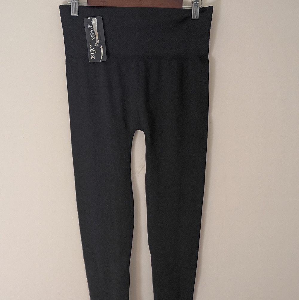 Sofra Women's Black High-Waisted Leggings